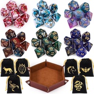 Set Dadu Polihedral CiaraQ - Dadu Permainan Peranan DND untuk Permainan Meja RPG Dungeons and Dragon