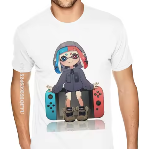 Plus Size Splatoon 2 Chaos Game Switch Tees Shirts Homme UK Style Fashion O Neck Men Summer T-Shirt 