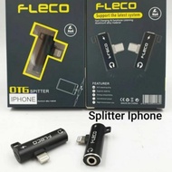 Fleco Splitter Audio Converter Headset Iphone 7/8/Xs/11Pro Max Plus