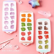 12Constellation Homemade Ice Cube Ice Box Silicone Ice Tray Refrigerator with Lid Ice Cube Mold Ice Storage Box Beverage