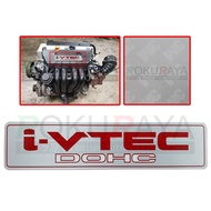 Honda K Series Engine (K20 K24 K26) Engine Top Upper Cover Aluminium Emblem Logo Badge Plate (I-VTEC DOHC TYPE R)