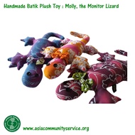 Batik Plush Toy Cute Monitor Lizard Soft Toy Patung Mainan Biawak Comel  Bantal Peluk 可爱四脚蛇玩偶布娃娃