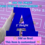 Acrylic Letters and Numbers [2mm 3mm Thick] [Height: 5inches to 8inches] Set B