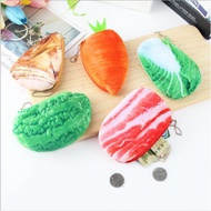 3 DVegetable Coin Bag Funny Cute Multicolor Wallet Card Pack Student Storage Coin Wallet