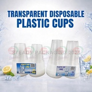 GREAT PACK Disposable Plastic Cup with Lid [12, 16 oz] [20 PCS]