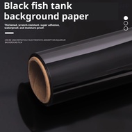Fish Tank Sticker Self-Adhesive Pure Black Arowana Dark Color Series Group Fish Tank Landscaping Dec