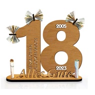 18th Money Wood 18th Birthday Card Money Birthday Gift