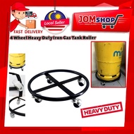 4 WHEEL IRON GAS TANK RACK ROLLER / RODA TONG GAS / TROLLEY GAS / GAS TROLLEY