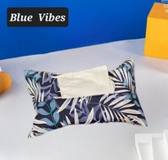 Sarung Cover Tempat Tisu Kering Basah Mobil Meja Tamu Makan Motif Aesthetic Bunga Daun Garis Abstrak