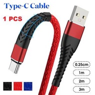 紅色 1米 編織數據線 適用安卓 TypeC手機 充電線 快充線 數據傳輸