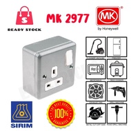 MK 2977 13AMP 3 Pin 1 Gang Metal Clad Switch Socket Outlet With SIRIM APPOVED (READY STOCK)