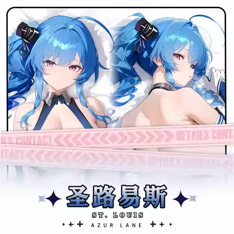 Anime USS St. Louis Azur Lane Cosplay Long Dakimakura Hugging Body Pillow Case Double-sided Cushion 