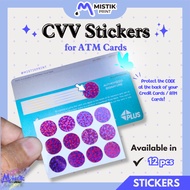 CVV Sticker Purple Holo Dots Anti Theft Cover for ATM Debit or Credit Cards