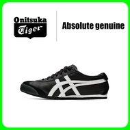 100% authentic Onitsuka Tiger Mexico 66 men's and women's casual sneakers black and white