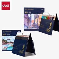 Deli Finenolo Water-Based Colour Pencil Set Lead-Free Non-Toxic Wood Barrel Pensil Warna FREE Brush 