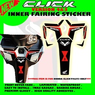 CLICK V4,V3 INNER FAIRING STICKER / HONDA CLICK V3 STICKER / HONDA 125 CLICK V3 STICKER