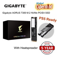Gigabyte AORUS NVME M.2 7300 SSD - 1TB/2TB (AG4731TB/AG4732TB) PS5 compatible SSD with heatsink