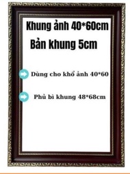 Khung tranh treo tường KT 40*60cm ( nâu vàng 7cm ) DƯƠNG KHOA SHOP