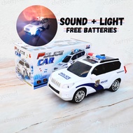 FREE BATTERIES Police Car Toy with Sound & Lights Siren Kereta Mainan Polis Vehicles Toys