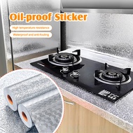 Kitchen Oil Proof Stickers Heat Resistance Waterproof Sticker Aluminum Foil Sticker Kitchen Countert