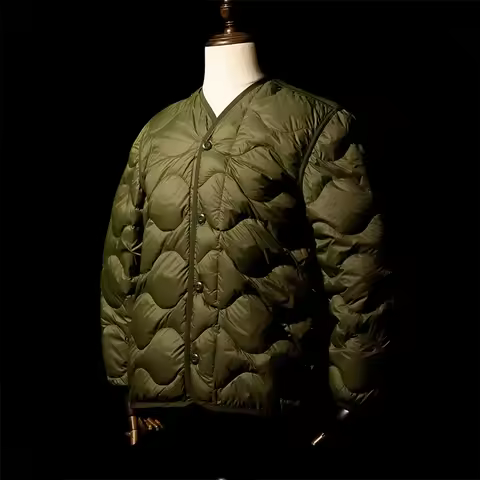 Red Tornado M-65 Lightweight Duck Down Liner Jacket Mens Quilted Coat Army Green