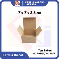 Small plain diecut packaging Box 7x7x3.5 cm cardboard olshop accessories
