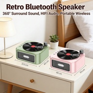 Portable Wireless Bluetooth Speaker 360° Surround Sound Retro Bluetooth Speaker HIFI Audio
