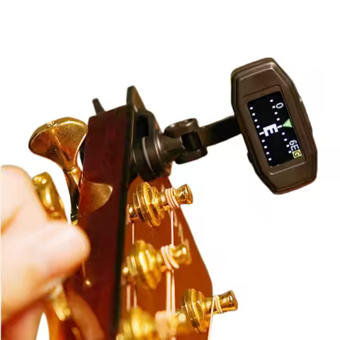 AROMA AT-790 Rechargeable Clip-On Guitar Tuner – Fast & Accurate/TFT Screen/360° Swivel/for Guitar, 