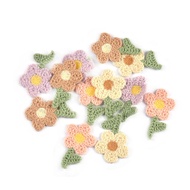 10pcs 6.1x3.6cm Big Flowers Patches For Clothes Embroidery Appliques Kid DIY Crafts Decor Sewing Acc