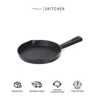 Skitchen Cast Iron Stockholm Skillet (Medium) (Dia: 20cm) /Cast Iron/Cast Iron Skillet