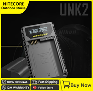 NITECORE UNK2กล้องวงจรปิดแบบ360องศาเครื่องชาร์จแบตเตอรี่ Nikon EN-EL15 EN-EL15a EN-EL15b D500 Z6 D80