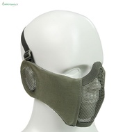 Tactic Airsoft Mask Half Lower Face Metal Steel Net Ear Protection Outdoor Half Lower Face Metal Ste