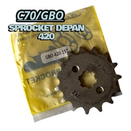 C70 GBO 420 SPROCKET DEPAN FRONT SPROCKET 420-15T