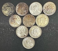 中華民國三十八年 民國38年 伍角 五角 5角 銀幣 未使用 有銀光 蕃薯 地瓜 台灣省地圖 $800/枚［鴻兔小舖］