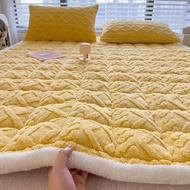 แผ่นฟูกขนแกะนุ่มสำหรับหอพัก Wh17แผ่นเตียงพับได้บางๆแผ่นผ้าคลุม Tatami ที่ให้ความอบอุ่นในฤดูหนาวแผ่นรองเมาส์