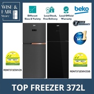 BEKO 371 Litre Refrigerator RDNT371E50VZGB  | RDNT371E50VZK| 2 Door Fridge | HARVEST FRESH+® UK No.1