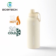 ECOTECH Beige 32oz Insulated Thermos Water Bottle - Sports & Outdoor Beverage Vacuum Flask