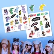 A New Minj Hanni Cartoon Sticker Adhesive Mobile Phone Sticker Star Merchandise Same Style