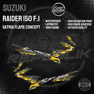 Suzuki Raider 150 FI Satria Flame Decals Set