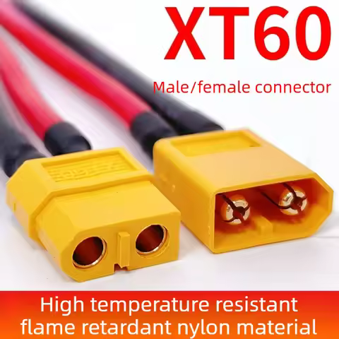 XT60 Male Female Plug Connector 12AWG For Lithium Battery Output Interface Battery Connection Wire f