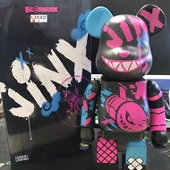 Bearbrick × League of Legends - Jinx Ver. LOL Gear Joint 400% 28cm Black-Gold Gold-Silver High Quality Anime Action Figures / Toy / GK / Collection / Gift