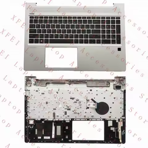 F New For HP ProBook 450 G6 450 G7 Silver Palmrest Backlit Keyboard L45090-001 US
