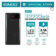 Romoss Ares 20 20000mah 3 Input High Capacity Easy to Fit Dual USB Output Powerbank