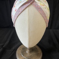 薰衣草花茶/雙色扭結髮帶/日本印花布