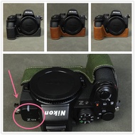 Camera Leather Case Half Case Base Protective Case Camera Bag Suitable for Nikon Nikon Z50 II Z50 Ma