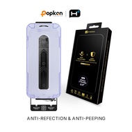 HODA Self-Adhesive Anti-Peeping Anti-Glare AR Tempered Glass for iPhone 17 Pro Max 16 15