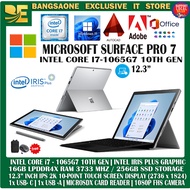 MICROSOFT SURFACE PRO 7 -INTEL CORE i7-1065G7 10TH GEN / 16GB LPDDR4X RAM / 256GB [ WITH KEYBOARD & 