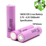 ถ่านชาร์จ 18650 แบตเตอรี่  35E 3.7V - 4.2V 3500mAH 1ก้อน หัวแบน ถ่านชาร์จ อเนกประสงค์ ถ่านชาร์จ ถ่าน