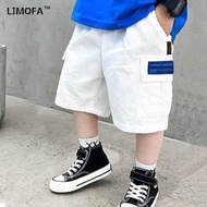 LJMOFA Boys Jogger Shorts Summer Casual Pocket Shorts Stretchable Comfortable Sports Shorts for 2-12