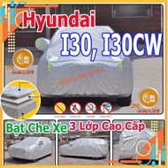 Bạt Che Ô Tô hyundai I30 I30CW 3 Lớp Tráng Nhôm Phản Quang Cách Nhiệt Chống Thấm Chống Bụi Hiệu Quả 